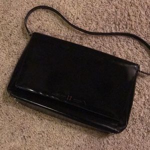 Black polished leather Kate Spade bag
